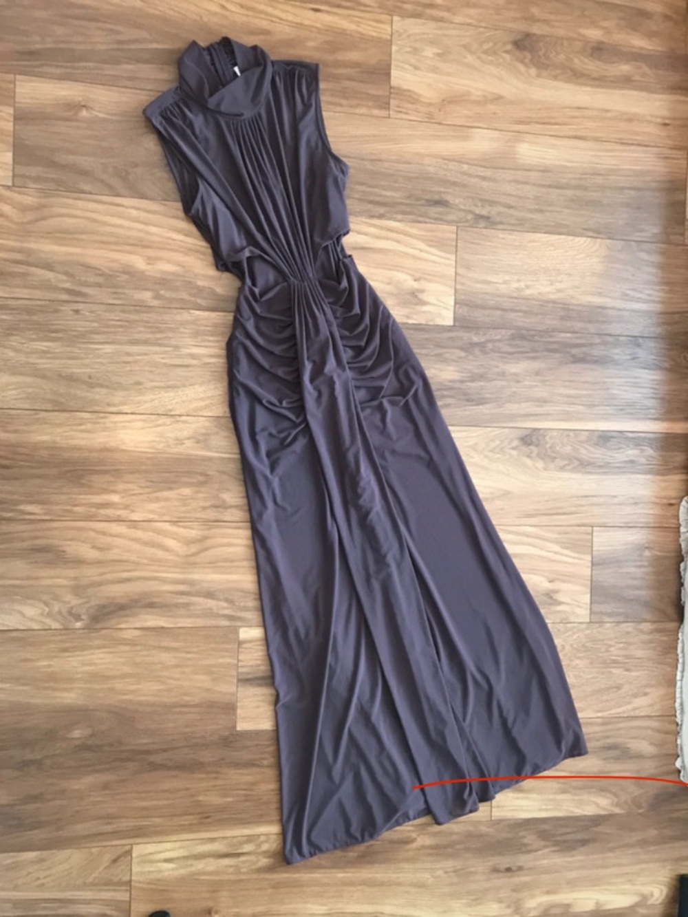 Reiss Mauve Sleeveless Draped Maxi Dress - Picture 7 of 11
